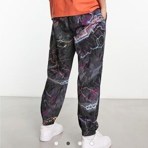 The North Face Black Joggers with Multicolor Stitching